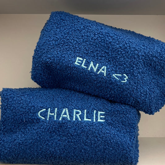 Trousse Beauté Bleue - Personnalisable