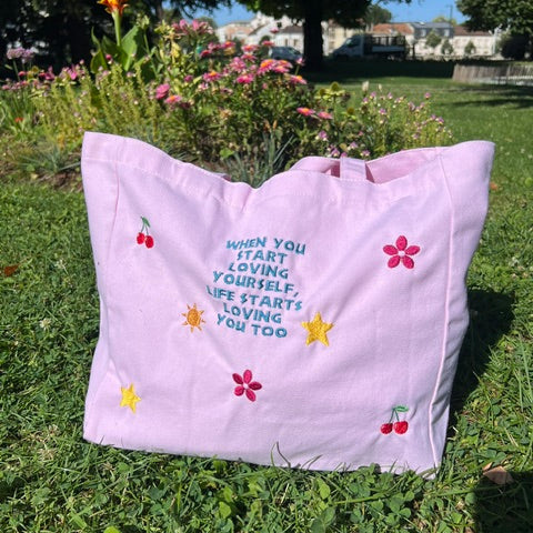 Tote Bag Rose - Personnalisable