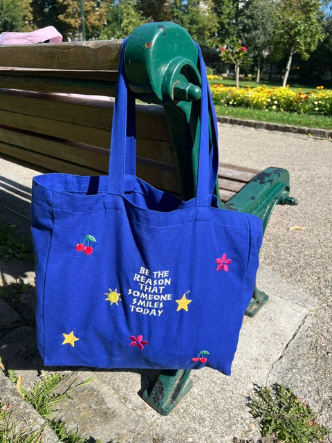 Tote Bag Bleu - Personnalisable