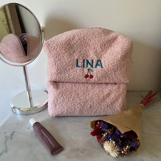 Trousse Beauté Rose - Personnalisable