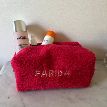 Trousse Beauté Rouge - Personnalisable