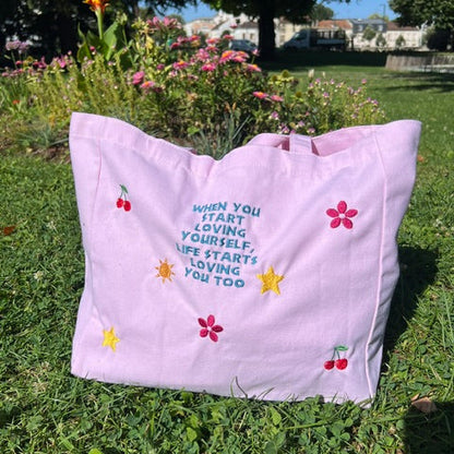 Tote Bag Rose - Personnalisable