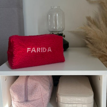 Trousse Beauté Rouge - Personnalisable